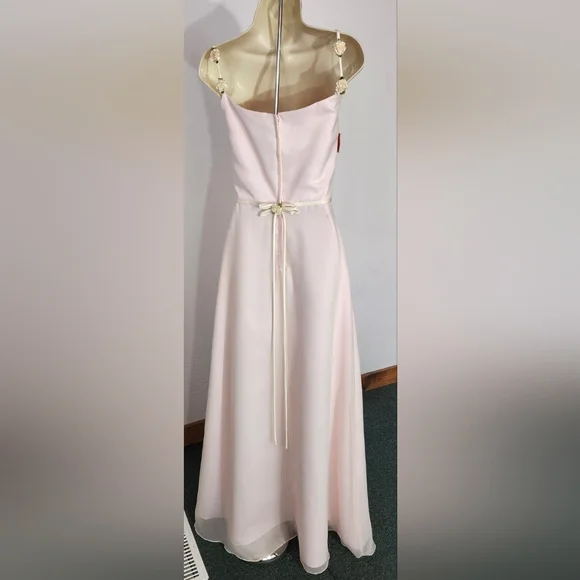 Jordan Dress Prom Y2K Coquette Girl Rose Straps Soft Pink Size 8 - Picture 9 of 16